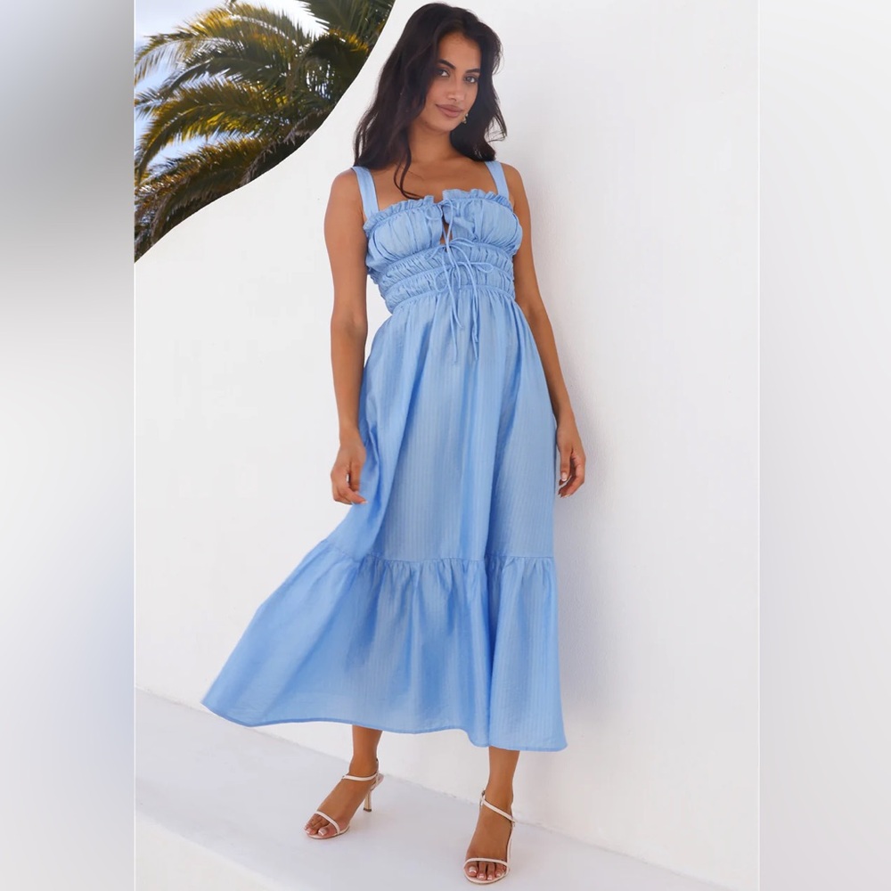 Serena Tie Front Maxi Dress